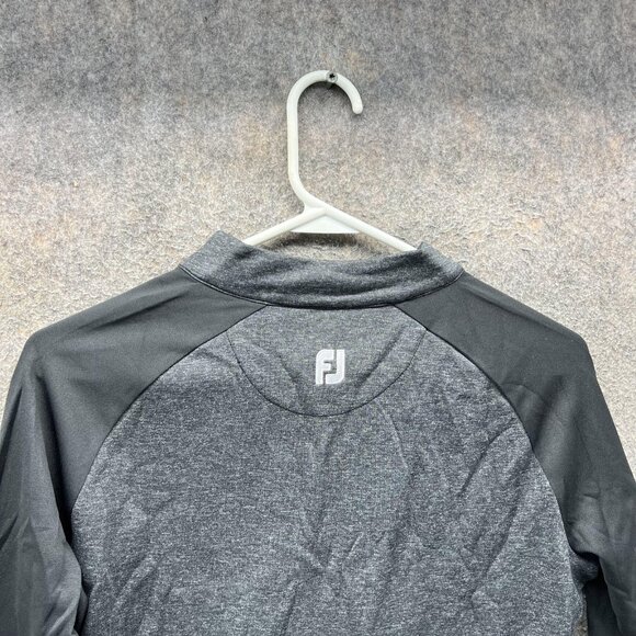 FootJoy Pullover Womens Small Gray Black 1/4 Zip Aramco Team Series Golf FJ - Picture 3 of 12